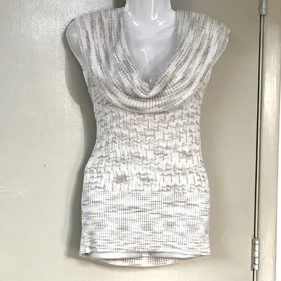 White House Black Market Sweaters - WHBM short sleeved sweater size large. Cream and white in color!
